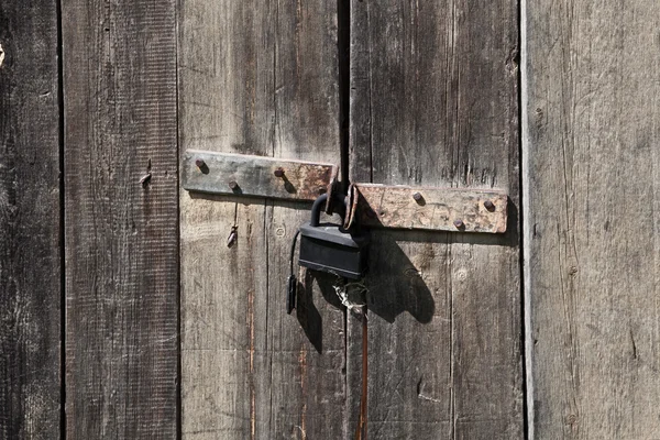 木制门锁 — 图库照片