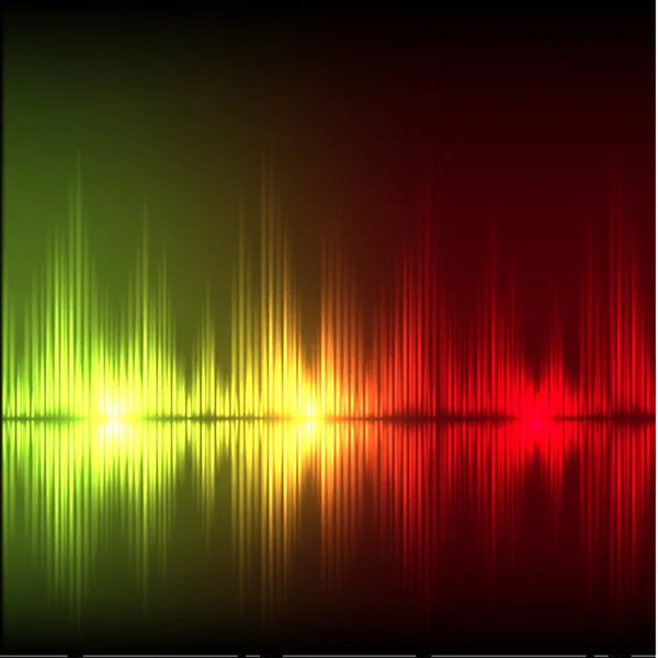 Abstract equalizer background. Yellow-red wave. — Stock Vector