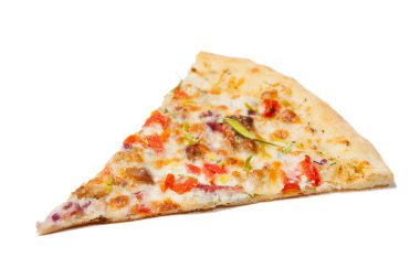 Ahır pizza üzerinde beyaz izole