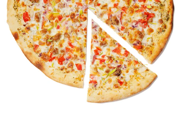 Ranch pizza geïsoleerd op wit — Stockfoto