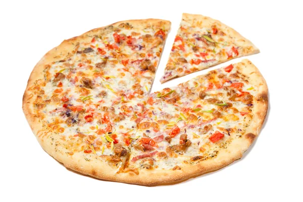 Pizza Rancho isolado em branco — Fotografia de Stock