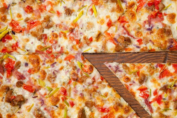 Pizza toppings achtergrond — Stockfoto