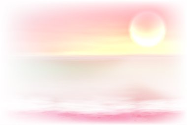 Güzel mor deniz günbatımı