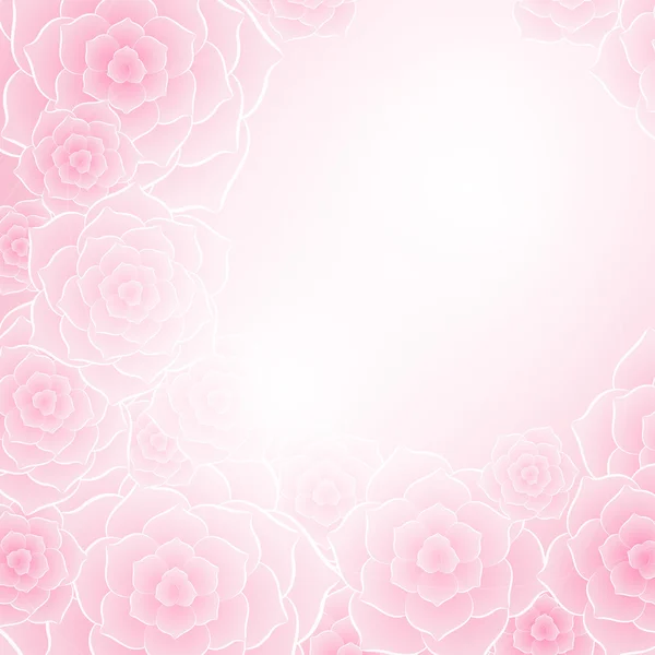 Vacker Rosa Ros blomma bakgrund — Stock vektor