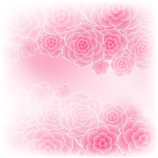 Hermoso rosa rosa flor fondo — Vector de stock