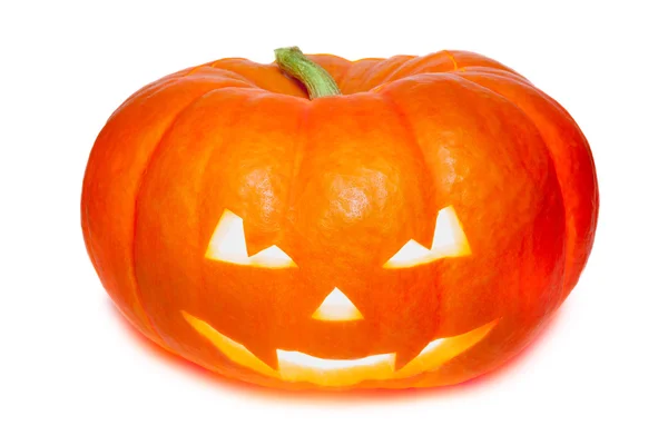 Zucca di Halloween isolato su bianco — Foto Stock