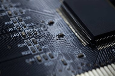 Yaratıcı soyut elektronik endüstrisi iş teknolojisi kavramı.