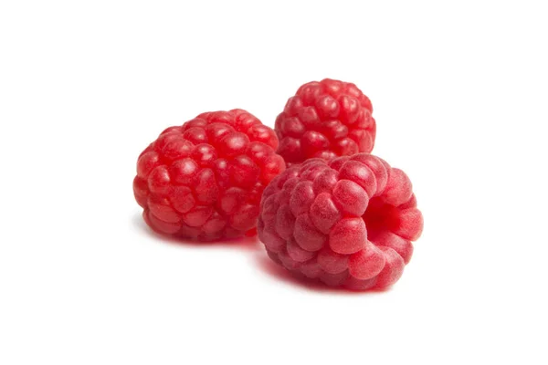 Ripe fresh raspberries isolated on white background — Stock Photo, Image