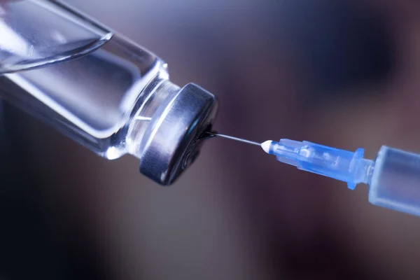 Vaccination Mot Det Nya Coronaviruset Sars Cov Spruta Utarbetande Med — Stockfoto