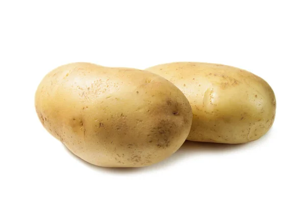 Rauwe Oogst Aardappelen Geïsoleerd Witte Achtergrond — Stockfoto