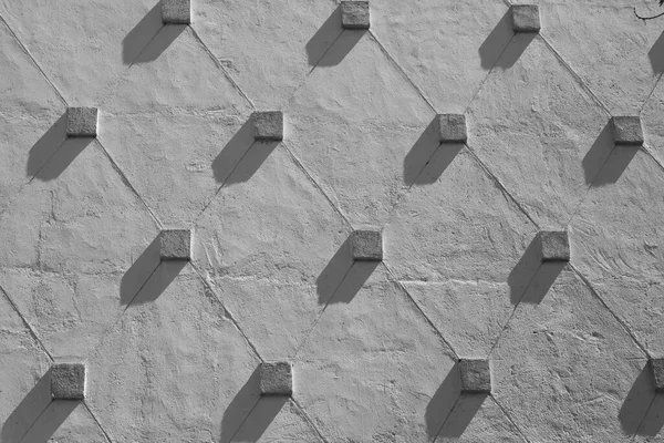 レリーフ幾何学模様のコンクリート壁コンクリートの抽象幾何学的背景 コンセプト写真 — ストック写真