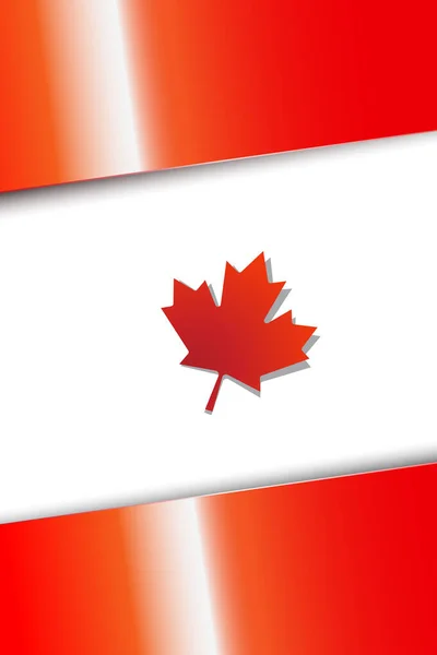 Happy Canada Day Greeting Card Text Canadian Flag Color Eps10 — Stock Vector