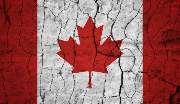 Çizik Taş Desenli Grunge Kanada Bayrağı — Stok fotoğraf