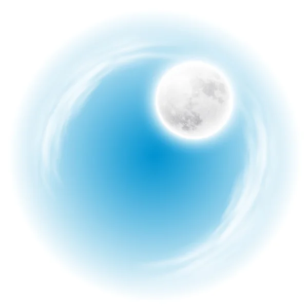 Cielo con la luna. Composición esférica . — Vector de stock