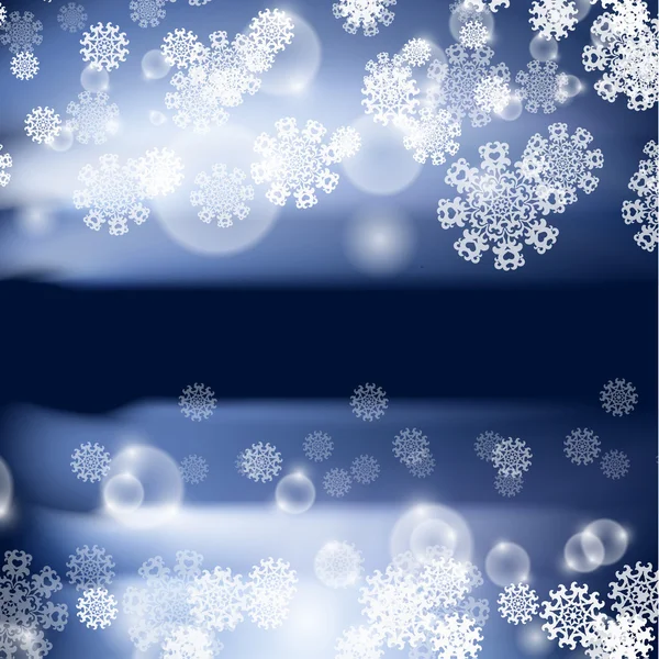 Зимний фон со снежинками — стоковый вектор
