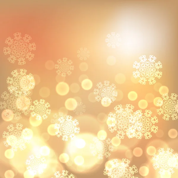 黄金圣诞灯背景 — 图库矢量图片