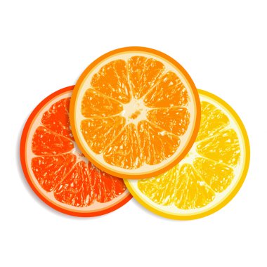 Beyaz arka planda izole edilmiş taze narenciye.