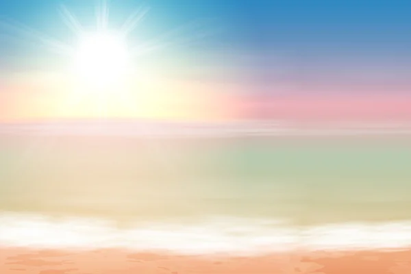 美丽的海上日落 — 图库矢量图片