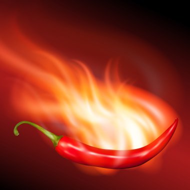 Yanan kırmızı biber