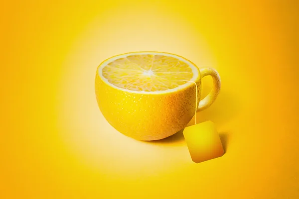Taza de té en forma de limón — Foto de Stock