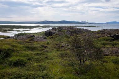Landscape of the Pingvellir National Park in Southwest Iceland