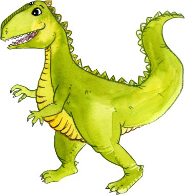 Dinosaur tiranozaurus rex cartoon clipart