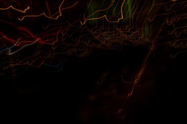 Işık çizgi gece gökyüzü ve araba farlar ışıklar p yaptı