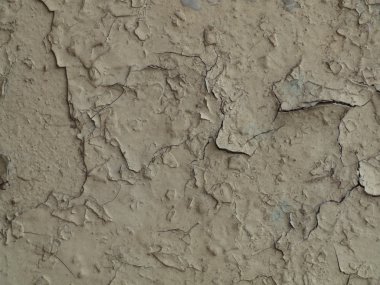 Gri bir duvar eski boya kırık