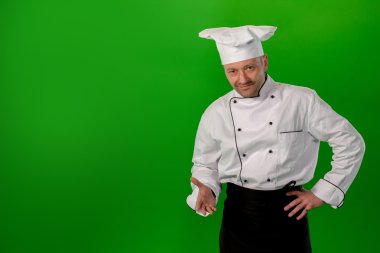 kollarını çapraz ayakta ciddi Şef