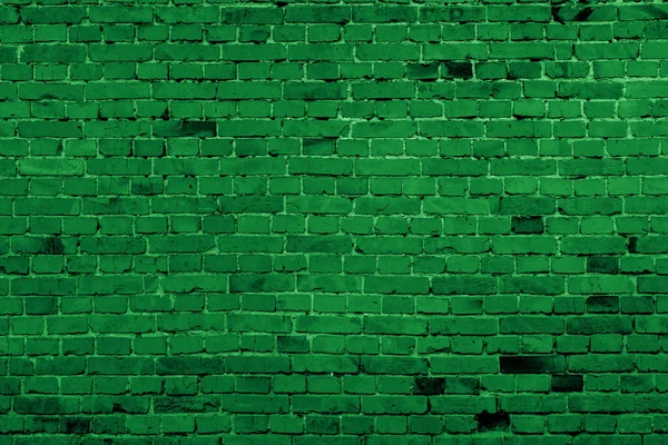 Grüne Ziegelsteinwand Textur Hintergrund — Stockfoto