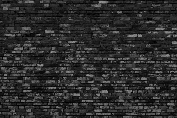 Черный Кирпичный Фон Стены Текстуры — стоковое фото