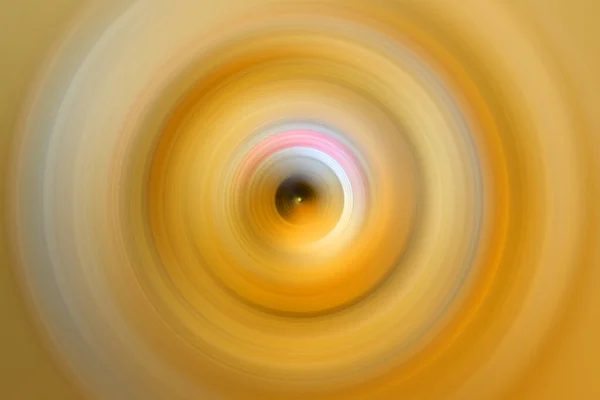 摘要圆形黄色背景 圆环从中心点开始 分叉圈的图像 产生圆圈的旋转 — 图库照片