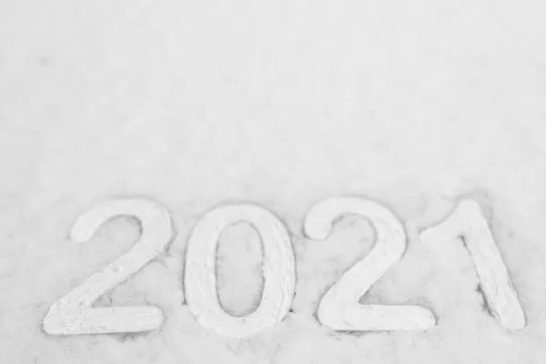2021 Escrito Nieve —  Fotos de Stock