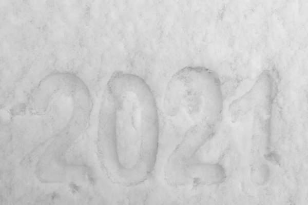 2021 Scris Zăpadă — Fotografie, imagine de stoc