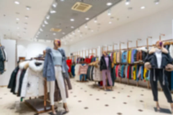 Blurred Shop Background Mannequins Women Clothing Store — Stock Photo, Image