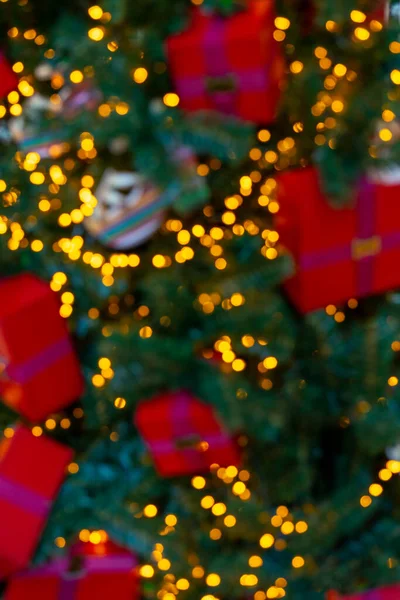 Vacker Bokeh Effekt Suddig Ljus Festlig Jul Bakgrund — Stockfoto