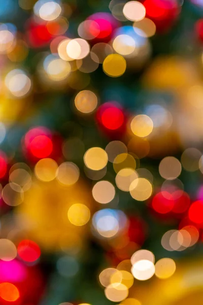 Schöner Bokeh Effekt Verschwommener Heller Weihnachtlicher Hintergrund — Stockfoto