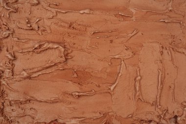 Çikolatalı dondurma dokusu. Üst Manzara. Lezzetli soğuk ikram.. 