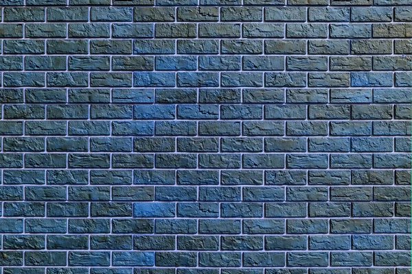 Mur Brique Bleue Industrie Construction Moderne Façade Bâtiment — Photo