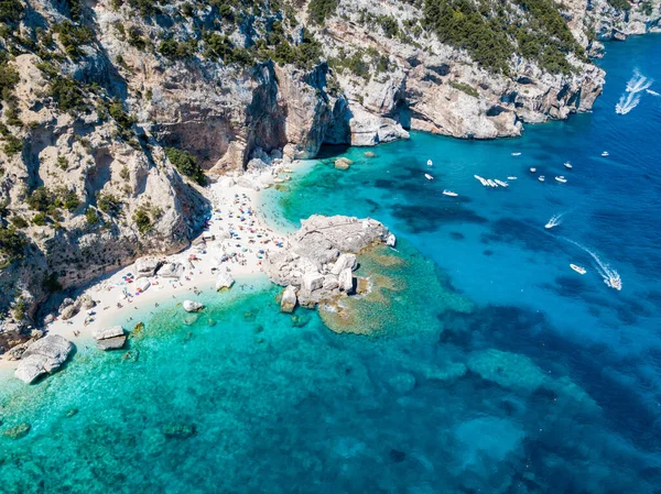 Cala Goloritze, Golfo de Orosei, Sardenha Oriental, Itália. Vista aérea — Fotografia de Stock