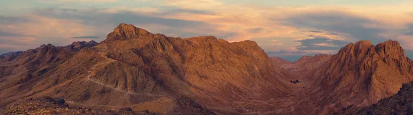 Дивовижний Схід Сонця Сінайській Горі Прекрасний Світанок Єгипті Прекрасний Вид — стокове фото