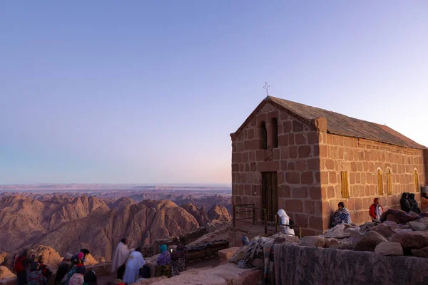 Culte Religieux Sur Chapelle Orthodoxe Grecque Sur Mont Sinaï Belle — Photo