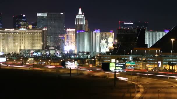 Las Vegas Towers Time Lapse with Zoom — Stock Video