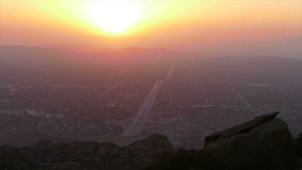 Simi valley w Kalifornii dzień do nocy upływ czasu — Wideo stockowe