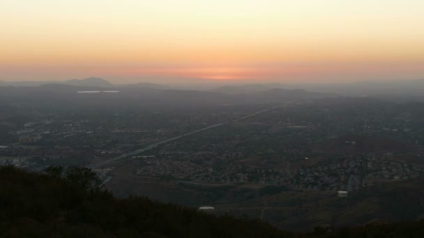 Södra california sunset tidsinställd — Stockvideo