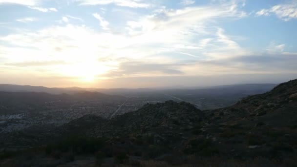 Zuid-Californië zonsondergang time-lapse met Zoom — Stockvideo