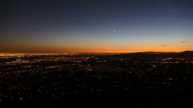 Los Angeles ve Pasadena Dusk gece zaman atlamalı için