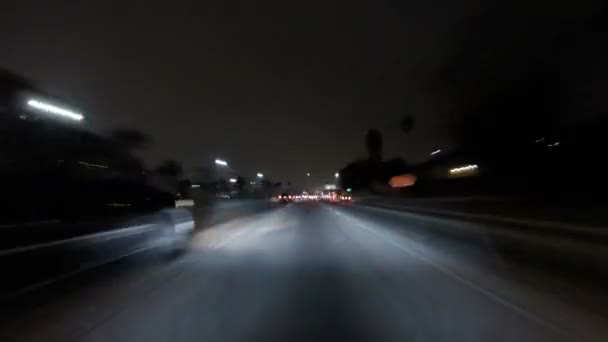 Los angeles night freeway zeitraffer — Stockvideo