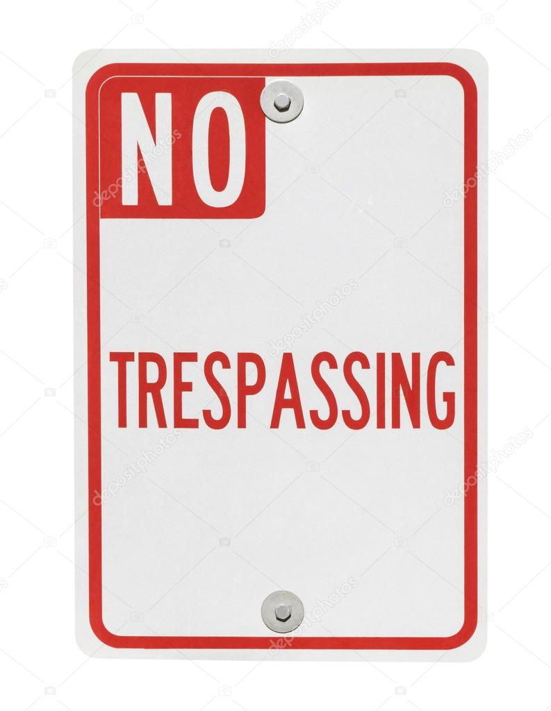 No Trespassing Sign Isolated