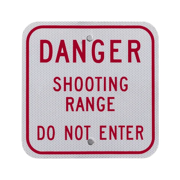 Danger Shooting Range Sign — Stock Photo, Image